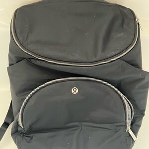 lululemon athletica diaper Baby bag. Black Backpack Modern Design